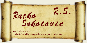 Ratko Sokolović vizit kartica